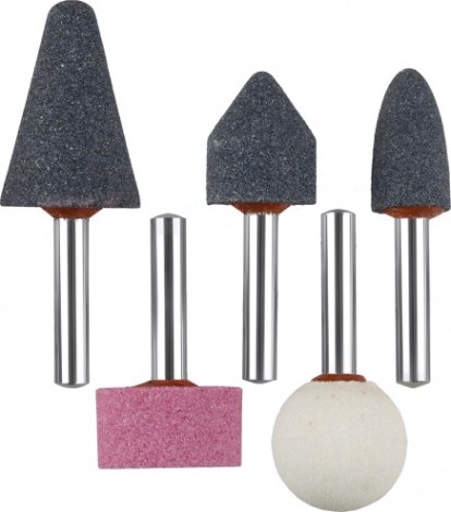 Абразивные шарошки-насадки ЗУБР Мастер для дрели, хвостовик d 6мм, 5 пред. [35994-H5]