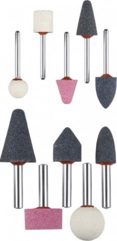 Абразивные шарошки-насадки ЗУБР Мастер для гравера и дрели d 3,2мм, d 6мм [35998-H10]