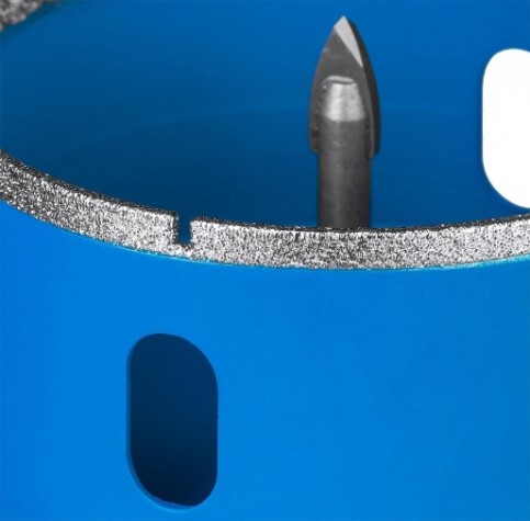 Алмазная коронка для мокрого сверления ЗУБР ПРОФЕССИОНАЛ по кафелю и стеклу, d=68 мм, зерно р 60, в сборе с [29850-68]