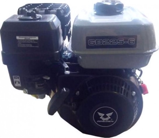 Бензиновый двигатель ZONGSHEN GB 225-6 7,5 л.с. (вал 20 мм, цепной редуктор) [1T90QW254]
