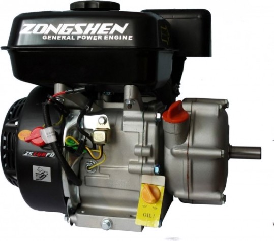 Бензиновый двигатель ZONGSHEN ZS 168 FB4 6,5 л.с. (вал 22 мм, редуктор, сцепление) [1T90QQ164]