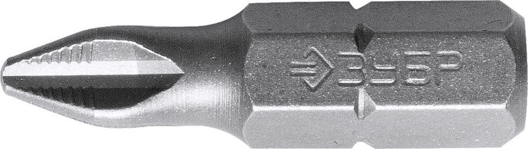 Бита для заворачивания ЗУБР МАСТЕР кованые, 1/4", ph2, 25мм, 10шт [26001-2-25-10]