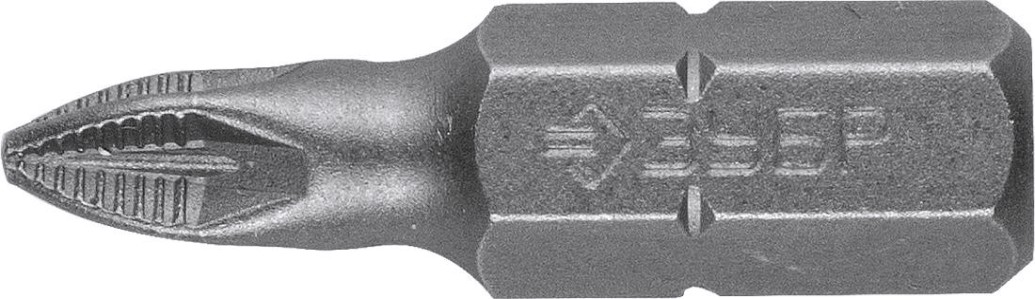 Бита для заворачивания ЗУБР МАСТЕР кованые, 1/4", pz1, 25мм, 2шт [26003-1-25-2]