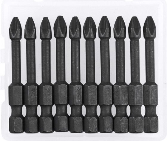 Бита для заворачивания ЗУБР ПРОФЕССИОНАЛ e 1/4", ph2, 50мм, 10шт [26021-2-50-S10]