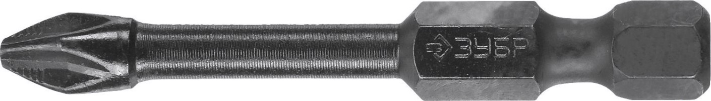 Бита для заворачивания ЗУБР ПРОФЕССИОНАЛ e 1/4", ph2, 50мм, 2шт [26021-2-50-S2]