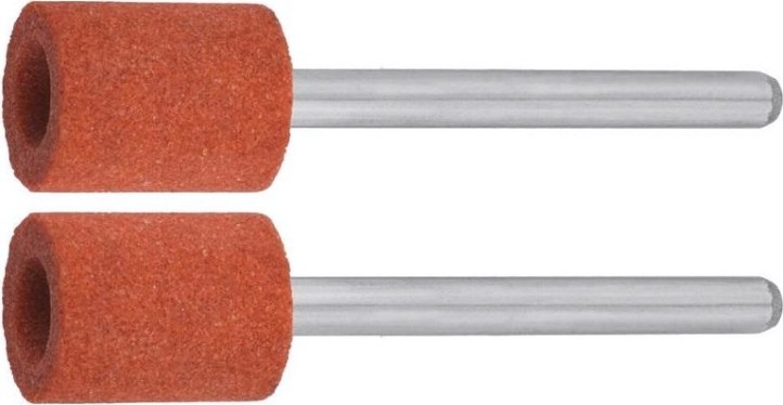 Цилиндр абразивный шлифовальный ЗУБР на шпильке P 120 d 9,5x12,7х3,2 мм, L 45мм, 2шт. [35911]