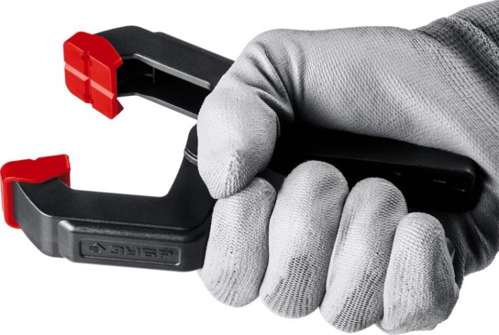 Cтрубцина легкая ЗУБР МАСТЕР мз-80 пружинный зажим 75/75 мм, [32247-8]