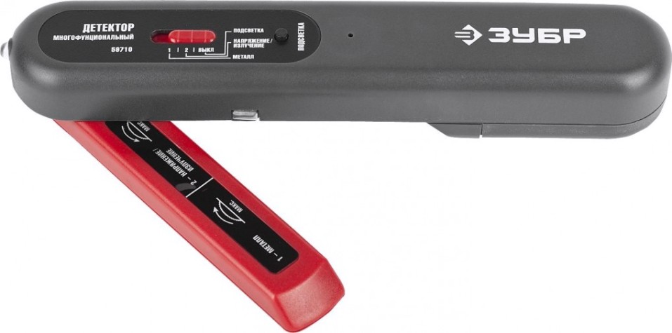 Детектор металла ЗУБР многофункциональный (до 50мм), провода под напряжением(70-600в) [59710]