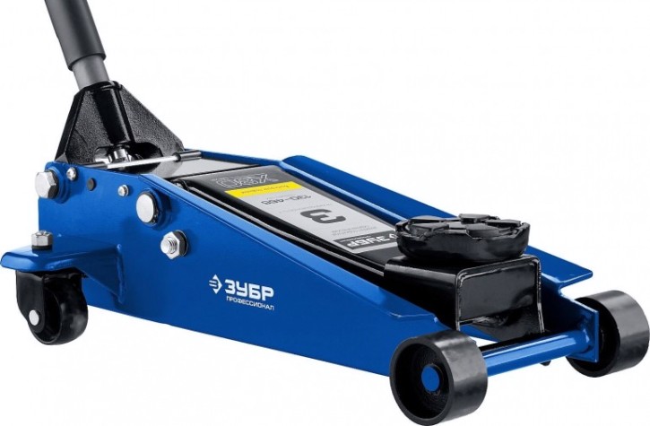 Домкрат подкатной ЗУБР Х80 "ПРОФЕССИОНАЛ" 3 т - 130/465 мм, "быстрый подъем" 43050-3 [43050-3_z01]