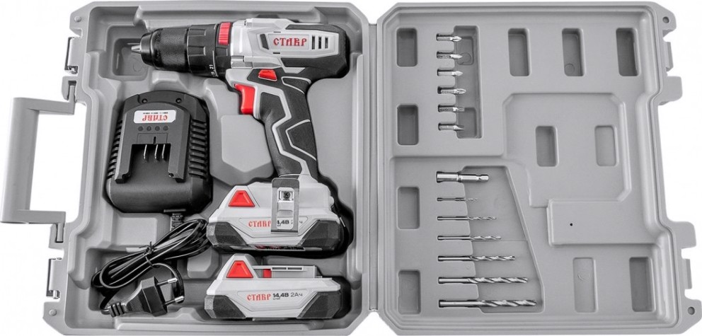 Дрель-шуруповерт аккумуляторная СТАВР ДА-14,4/2УК [ст14,4-2ук]