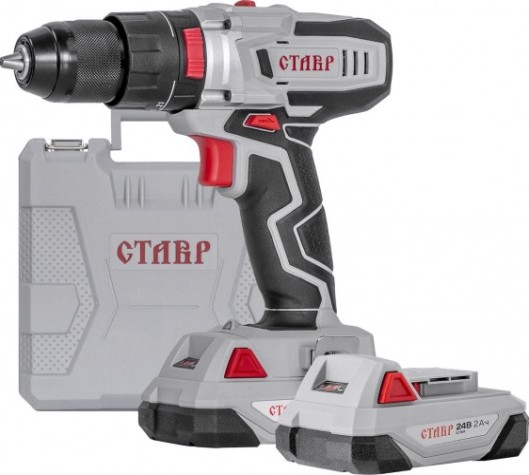Дрель-шуруповерт аккумуляторная СТАВР ДА-24/2УК [ст24-2ук]