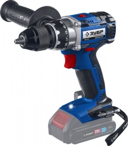 Дрель-шуруповерт аккумуляторная ЗУБР DB-201 бесщеточная, без АКБ и ЗУ Профессионал