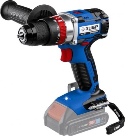 Дрель-шуруповерт аккумуляторная ЗУБР DBS-201 ударная, бесщеточная, без АКБ и ЗУ Профессионал