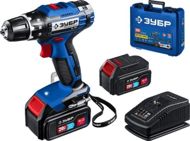 Дрель-шуруповерт аккумуляторная ЗУБР DL-201-42 Профессионал