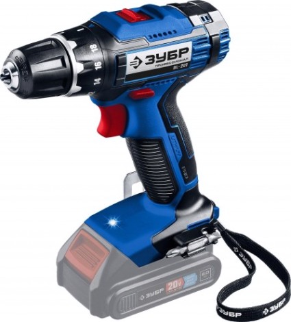 Дрель-шуруповерт аккумуляторная ЗУБР DL-201 без АКБ и ЗУ Профессионал
