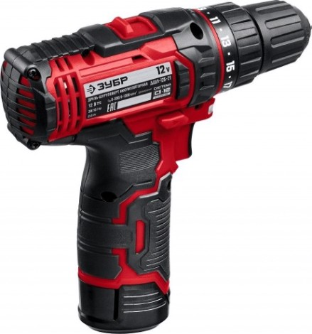 Дрель-шуруповерт аккумуляторная ЗУБР ДШЛ-125-21