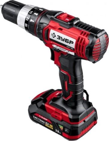 Дрель-шуруповерт аккумуляторная ЗУБР ДШУ-185-22 ударная