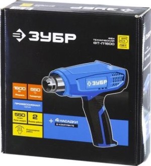 Фен строительный ЗУБР ФТ-П1600 Профессионал