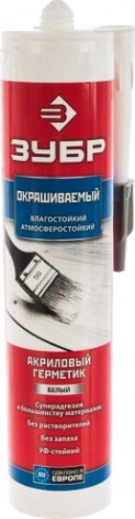 Герметик ЗУБР акриловый, универсальный белый [41231-0]