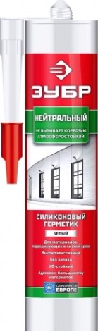 Герметик ЗУБР нейтральный, белый [41237-0]