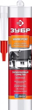Герметик ЗУБР универсальный, прозрачный [41233-2]