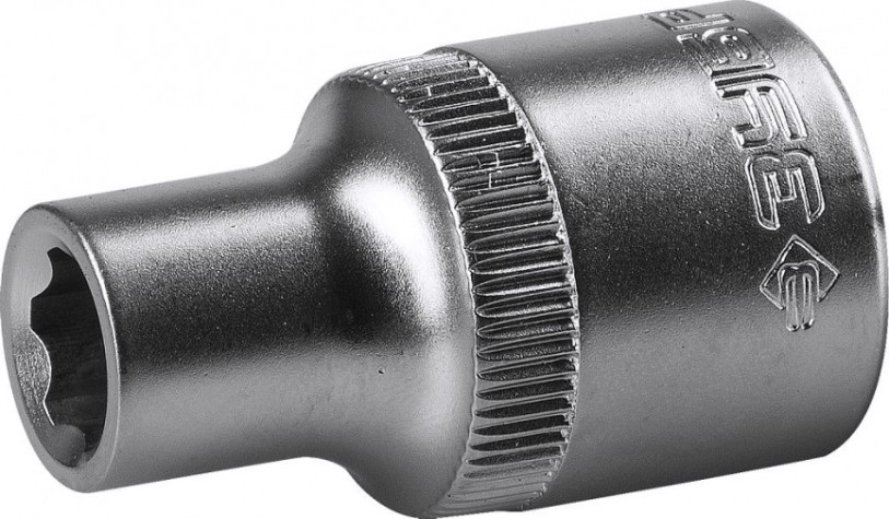 Головка шестигранная с посадкой 1/2" ЗУБР МАСТЕР SUPER LOCK 10 мм, торцовая cr-v, хром покрытие [27725-10_z02]