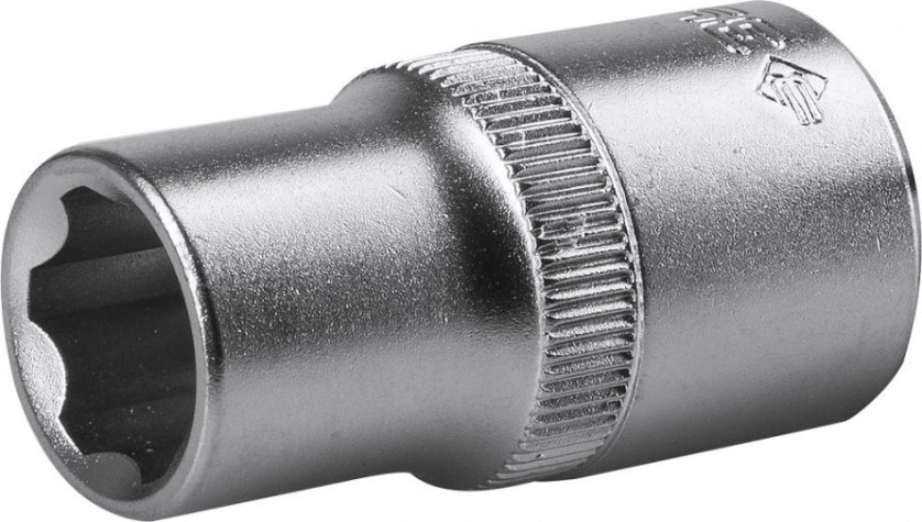 Головка шестигранная с посадкой 1/2" ЗУБР МАСТЕР SUPER LOCK 12 мм, торцовая cr-v, хром покрытие [27725-12_z02]