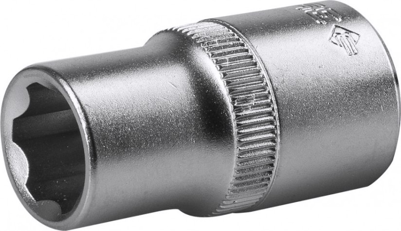 Головка шестигранная с посадкой 1/2" ЗУБР МАСТЕР SUPER LOCK 13 мм, торцовая cr-v, хром покрытие [27725-13_z02]