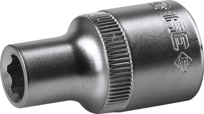 Головка шестигранная с посадкой 1/2" ЗУБР МАСТЕР SUPER LOCK 8 мм, торцовая cr-v, хром покрытие [27725-08_z02]