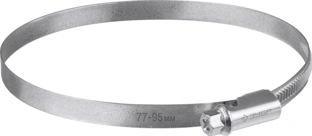 Хомут червячный ЗУБР X-9H 77-95 мм ширина 9 мм, цинк, 25 шт [37807-95]