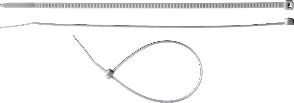 Хомут пластиковый ЗУБР ПРОФЕССИОНАЛ белые кс-б1, 3.6x200 мм, 100 шт, нейлоновые, [309010-36-200]