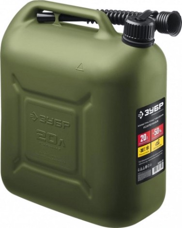 Канистра ЗУБР Профессионал 20л пластиковая усиленная [38365-20]