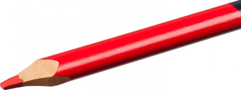 Карандаш малярный ЗУБР ПРОФЕССИОНАЛ кс-2 двухцветный строительный 180 мм [06310]