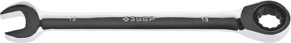 Ключ комбинированный трещоточный ЗУБР МАСТЕР гаечный 13 мм, [27074-13_z01]
