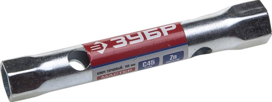 Ключ трубчатый ЗУБР МАСТЕР двухсторонний, прямой, 12х13мм [27162-12-13]
