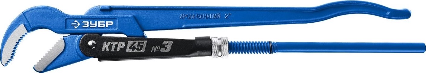 Ключ трубный рычажный ЗУБР ПРОФЕССИОНАЛ ктр-45, №3, изогнутые губки [27337-3_z02]