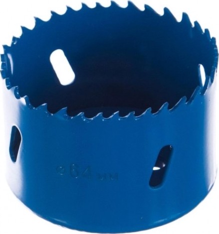 Коронка биметаллическая ЗУБР ЭКСПЕРТ 64 мм, быстрорежущая сталь [29531-064_z01]