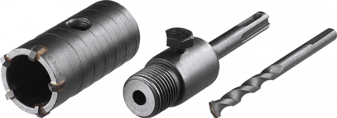 Коронка буровая SDS-plus ЗУБР МАСТЕР по бетону с державкой 65 мм [29211-65]