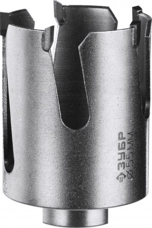 Коронка универсальная ЗУБР ПРОФЕССИОНАЛ проуниверсал 55 мм, с твердосплавными резцами [29514-55]