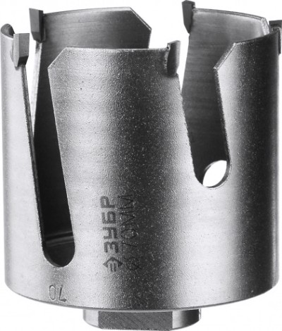 Коронка универсальная ЗУБР ПРОФЕССИОНАЛ проуниверсал 70 мм, с твердосплавными резцами [29514-70]