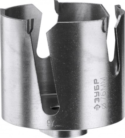 Коронка универсальная ЗУБР ПРОФЕССИОНАЛ проуниверсал 76 мм, с твердосплавными резцами [29514-76]