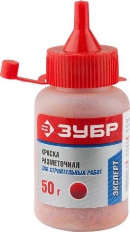 Краска разметочная ЗУБР ЭКСПЕРТ для строительных работ, красная, 50 гр [4-06405-2_z01]