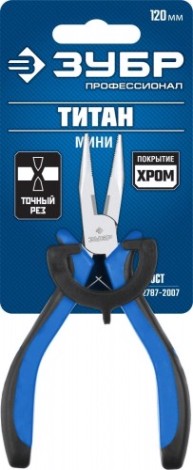 Круглогубцы ЗУБР ПРОФЕССИОНАЛ ТИТАН Мини 120 мм, [22170-3_z01]