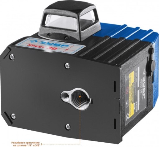 Лазерный уровень ЗУБР 3D крест 3d нивелир 3х360° [34908]