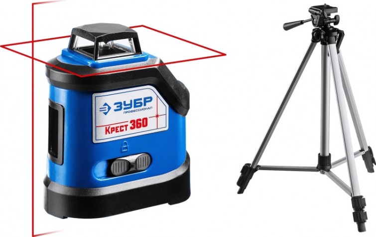 Лазерный уровень ЗУБР ПРОФЕССИОНАЛ крест 360 №2 [34906-2_z01]
