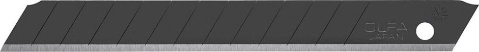 Лезвие для ножа Olfa OL-ABB-10B сегментированные black max, 9х80х0,38мм, 13 сегмен