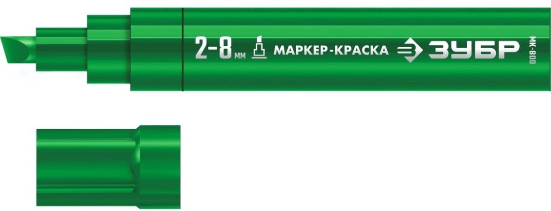 Маркер ЗУБР 06327-4 МК-800 2-8 мм, клиновидный, зеленый, экстрабольшой