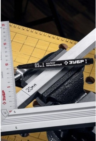 Маркер ЗУБР ПРОФЕССИОНАЛ мп-50 черный, 0.5 мм экстра тонкий перманентный [06321-2]