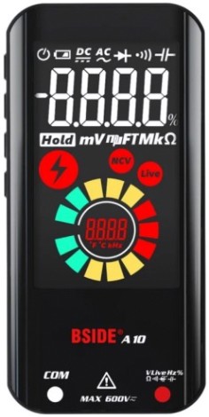 Мультиметр цифровой BSIDE A10 с цветным дисплеем и встроенным аккумулятором [064-0004]