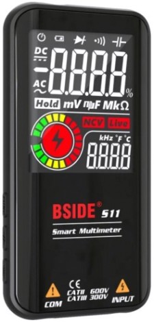 Мультиметр цифровой BSIDE S11 с цветным дисплеем и встроенным аккумулятором [064-0002]